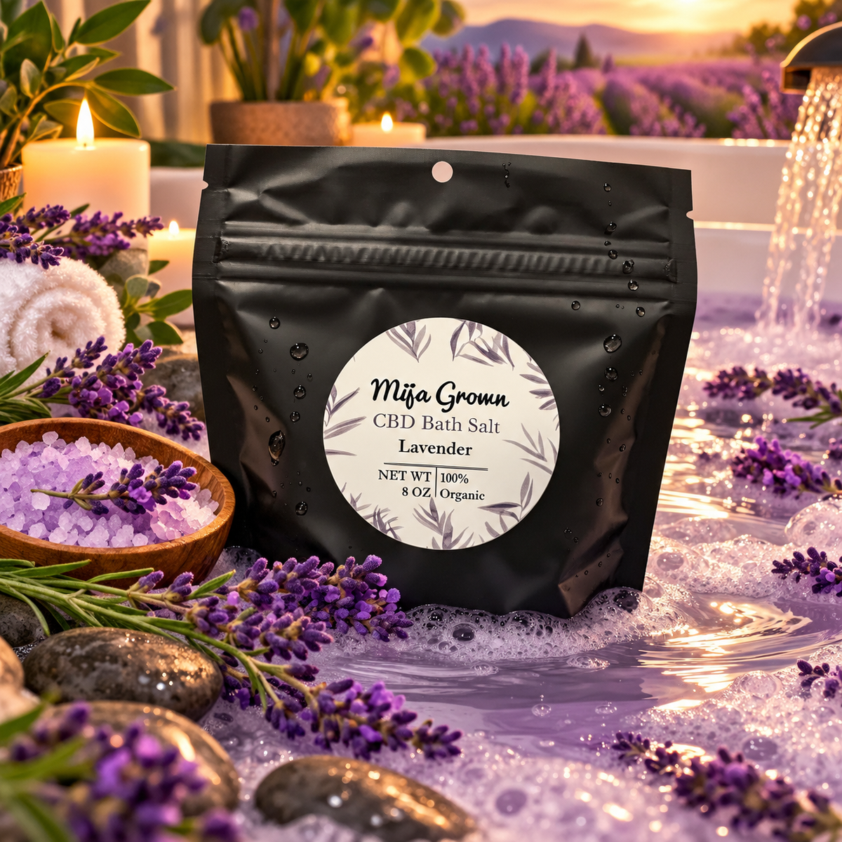 CBD Bath Soak "Lavender" scented (8 oz)