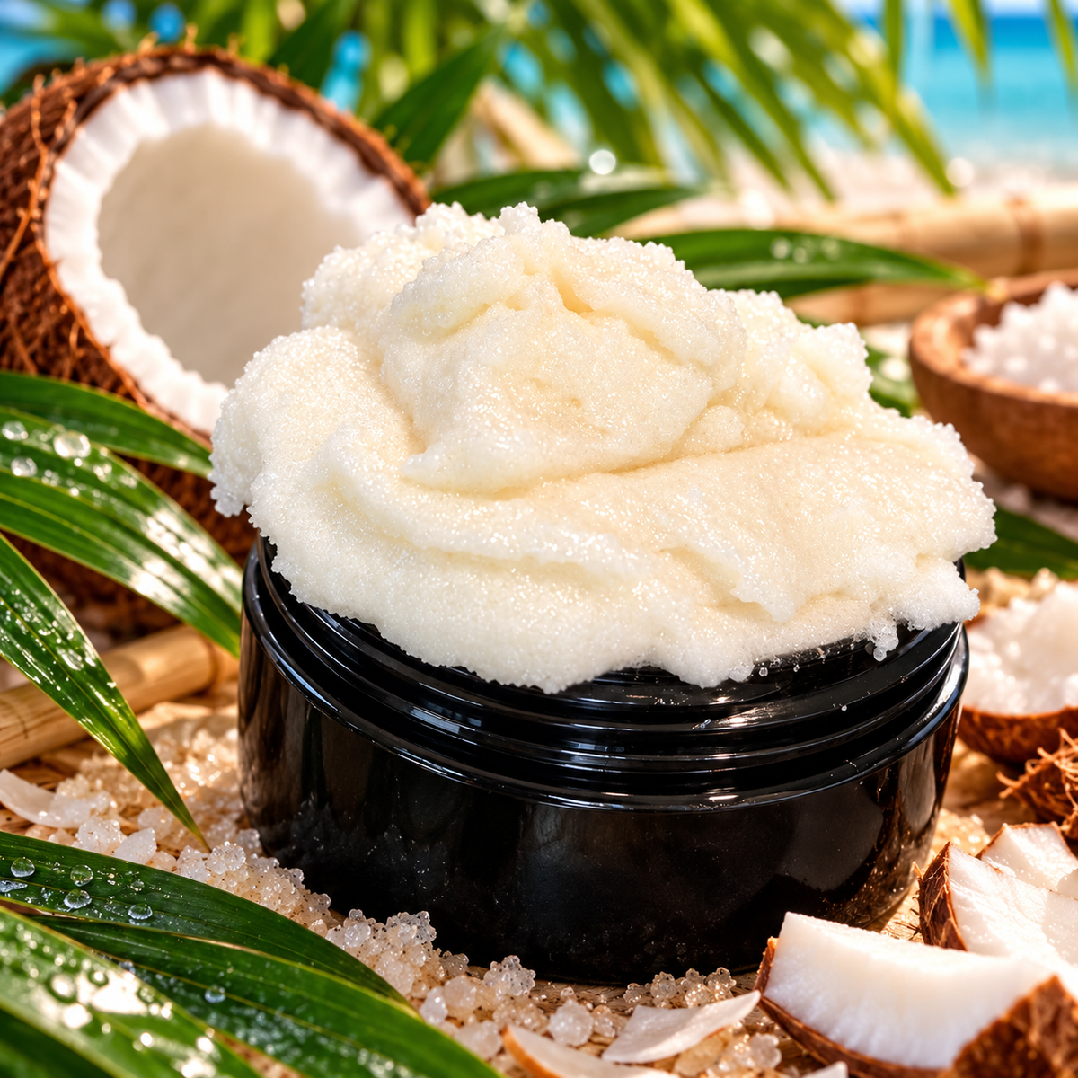 Organic CBD Sugar Scrub "CoCo-Cabana" scented 4 oz